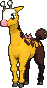 Girafarig, Front, in X & Y