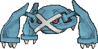 Metagross, Front, in X & Y