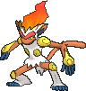 Infernape, Front, in X & Y