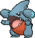 Gible, Front, in X & Y
