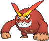 Darmanitan Standard Mode, Front, in X & Y