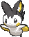 Emolga, Front, in X & Y