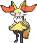 Braixen, Front, in X & Y