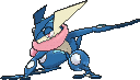 Greninja, Front, in X & Y