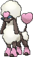Furfrou Heart Trim, Front, in X & Y