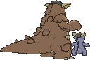 Kangaskhan Mega, Back, in X & Y