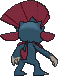 Weavile, Back, in X & Y