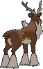 Sawsbuck Winter Form, Back, in X & Y