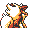 Arcanine, Back, in Yellow