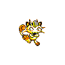 Meowth, Front, in Yellow