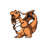 Dragonite, Front, in Yellow